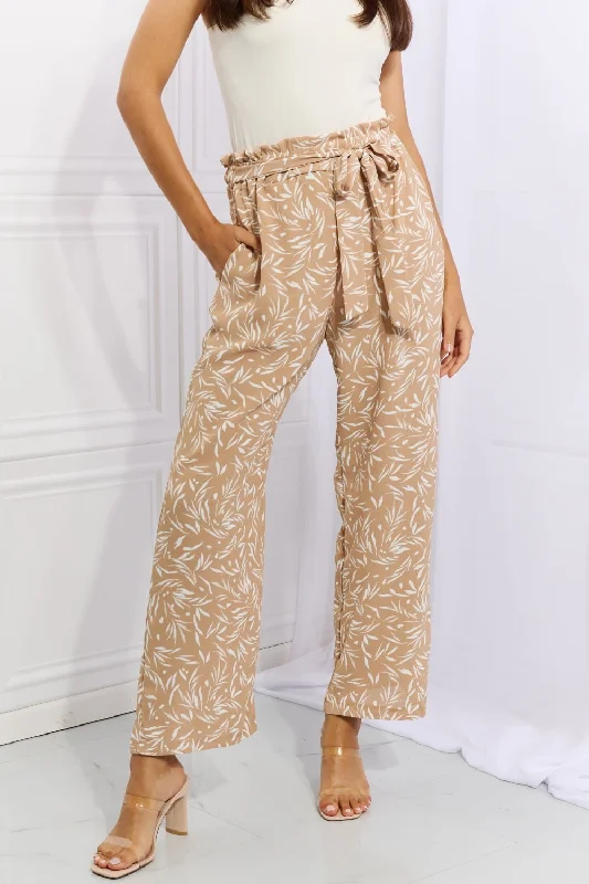 Geometric PrintPants - Tan