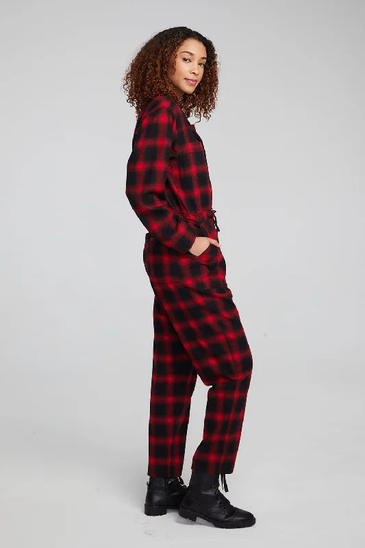 Lexi Sunset Plaid Jumpsuit