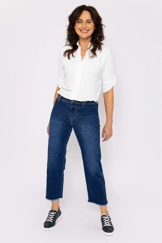 Seamless Hem Denim Jeans