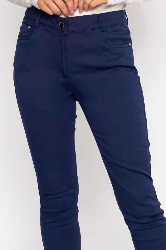 Strech Trousers in Navy