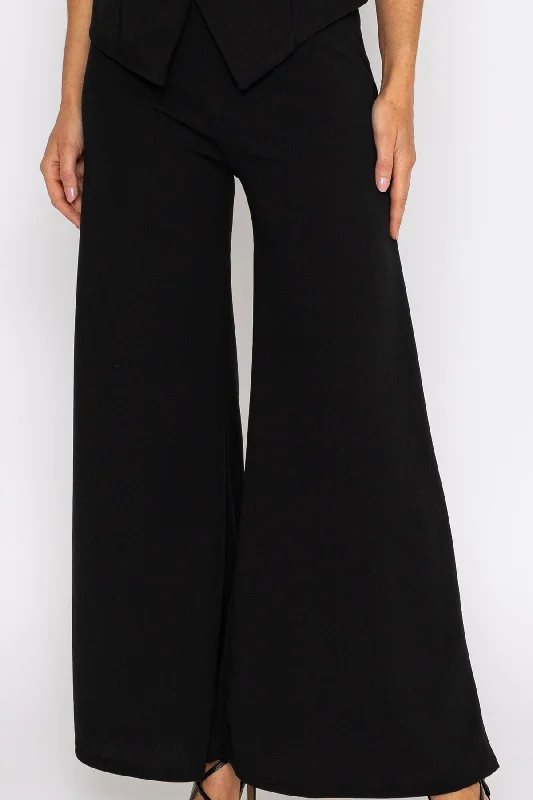 Wide Leg Pants in Black