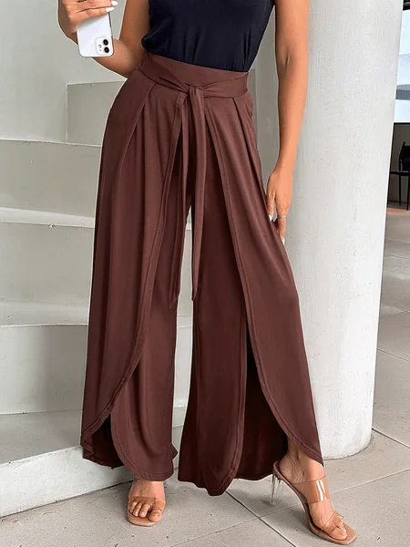 High Waisted Split Leg Pants