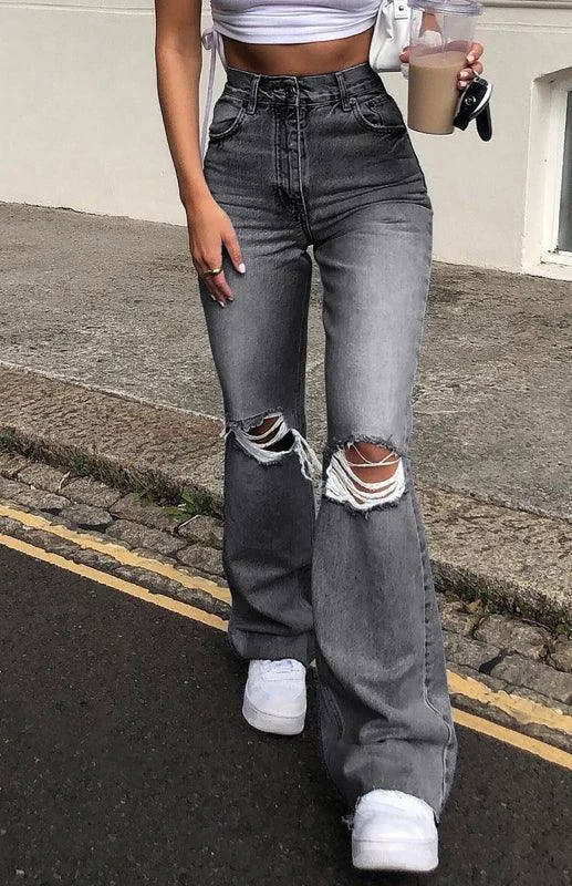 Women's Jeans - Wide Leg Flared Pants