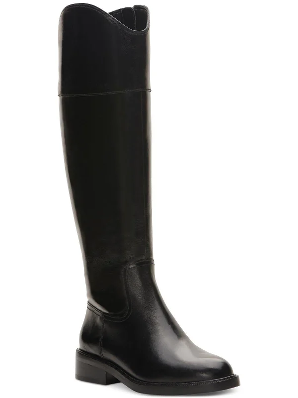 Alfella Womens Leather Tall Knee-High Boots