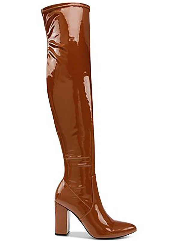 Bravy Womens Laceless Dressy Over-The-Knee Boots