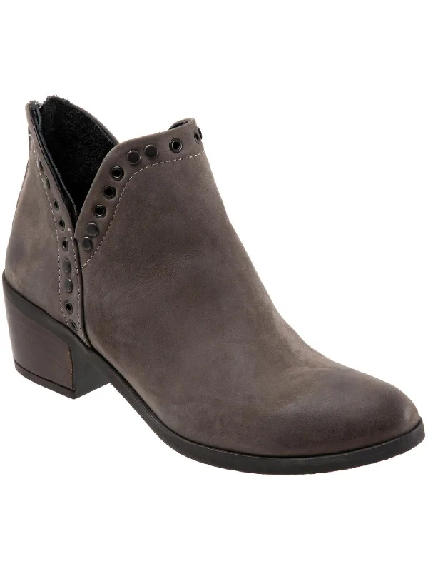 Cora Womens Nubuck Grommet Ankle Boots