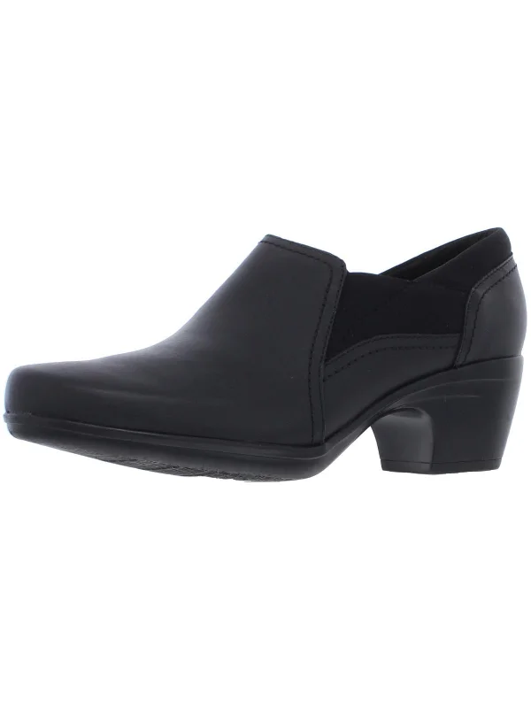 Emily Amelia Womens Leather Slip On Booties