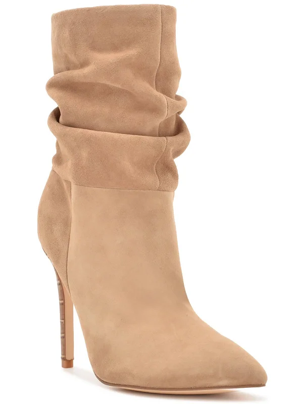 JENN Womens Pointed Toe Mid-Calf Boots