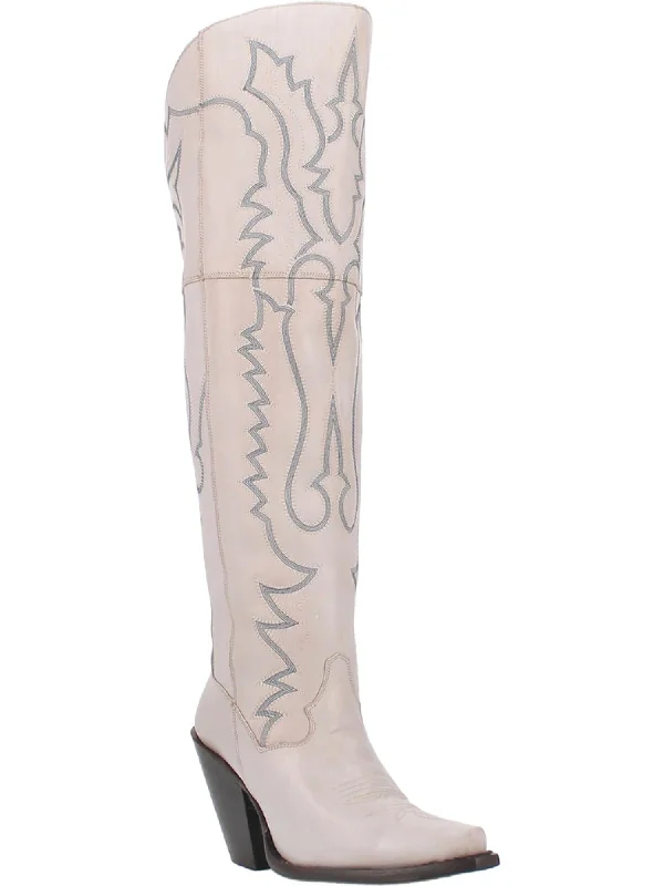 Loverly Leather Boot In White