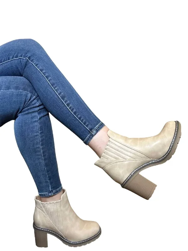 Pecan Pie Short Boot In Ivory