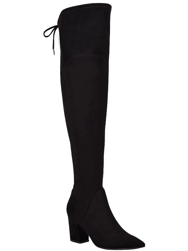 Reda Womens Faux Suede Cold Weather Over-The-Knee Boots