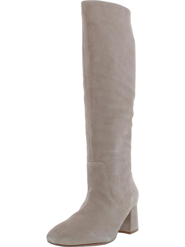 Sealed With A Kiss Womens Casual Leather Knee-High Boots