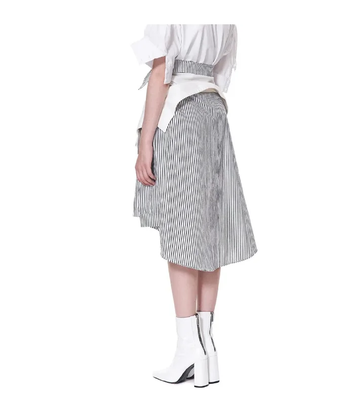 Shirt Sleeve Tie Waist Skirt