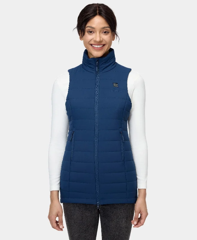 ""Tribeca"" Women's Heated Long Puffer Vest