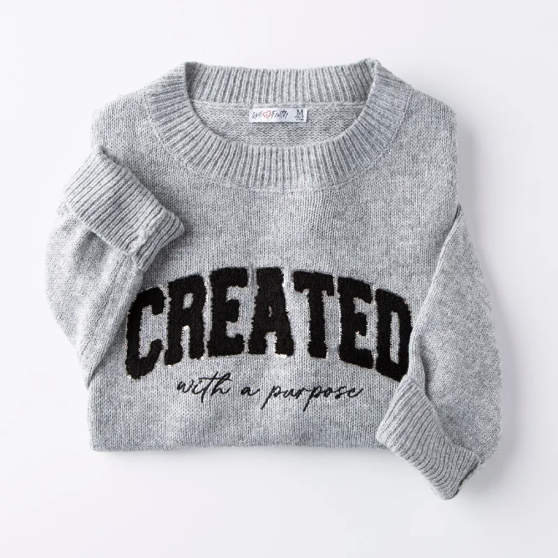 Created with a Purpose Fuzzy Sequin Sweater