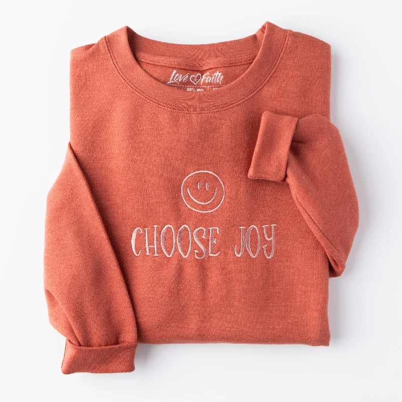 Embroidered Choose Joy Sweatshirt