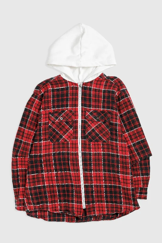 Unisex Rework Hooded Flannel - S