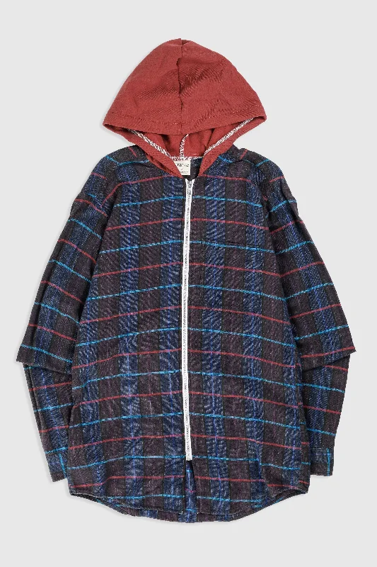 Unisex Rework Hooded Flannel - S