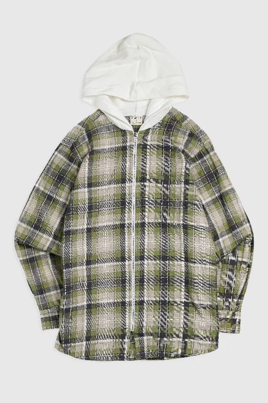 Unisex Rework Hooded Flannel - S