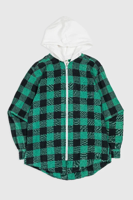 Unisex Rework Hooded Flannel - S