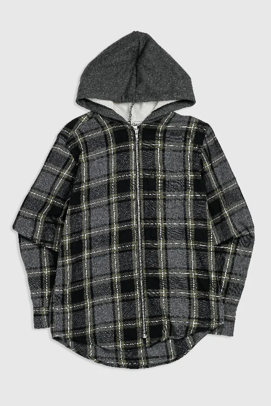 Unisex Rework Hooded Flannel - S