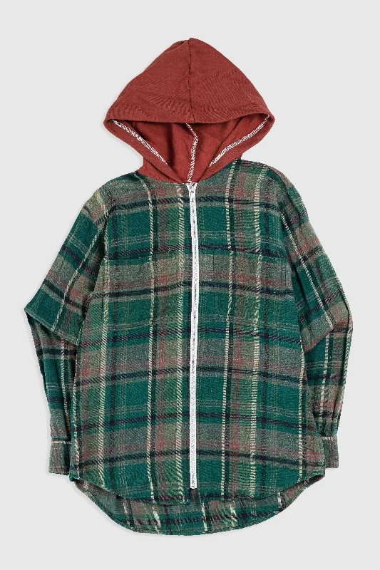 Unisex Rework Hooded Flannel - XS