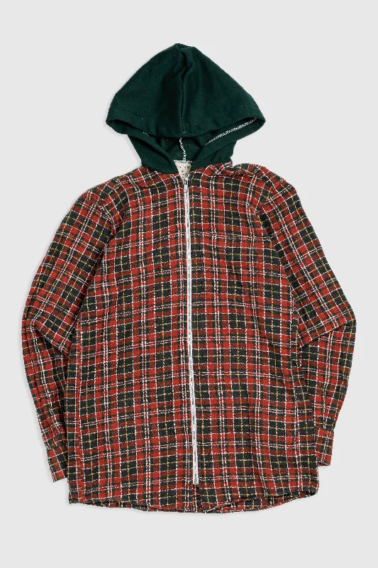 Unisex Rework Hooded Flannel - XS