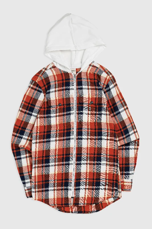 Unisex Rework Hooded Flannel - XS