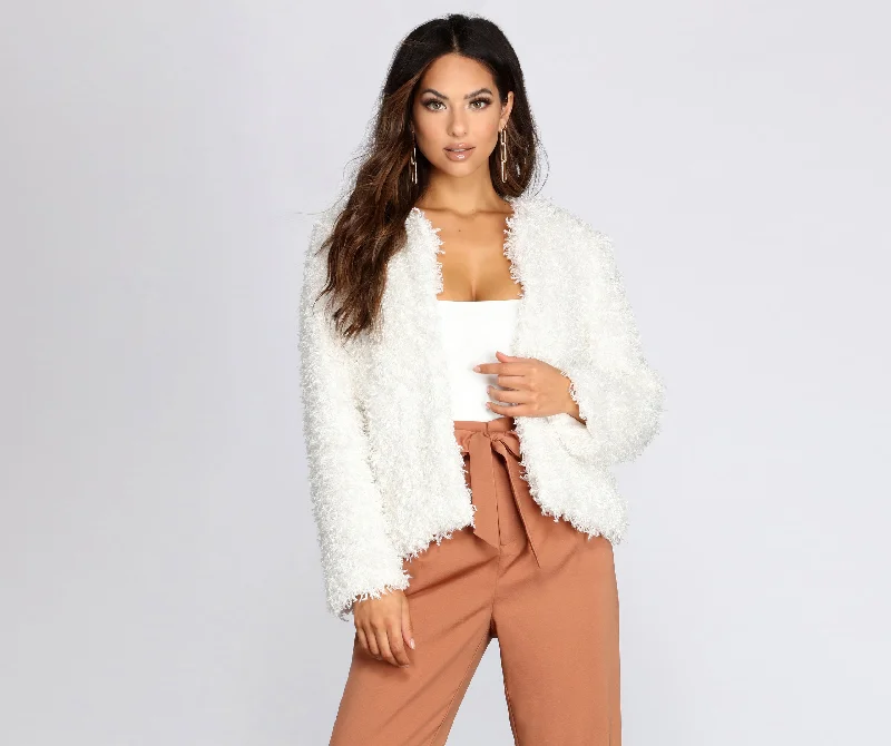 All The Cozy Vibes Shaggy Cardigan