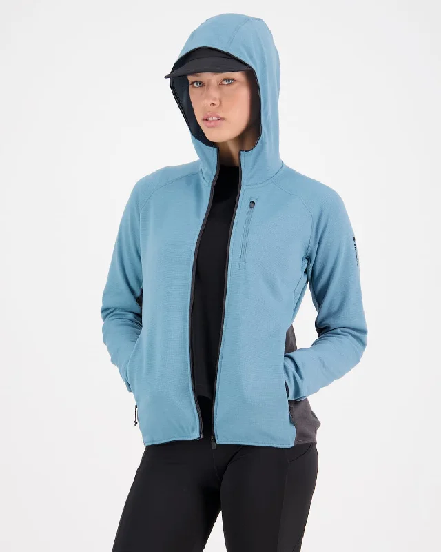 Approach Merino Gridlock Hood - Ash Blue / Shale