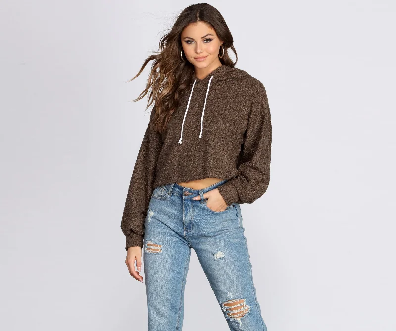 Casually Cozy Cropped Hoodie