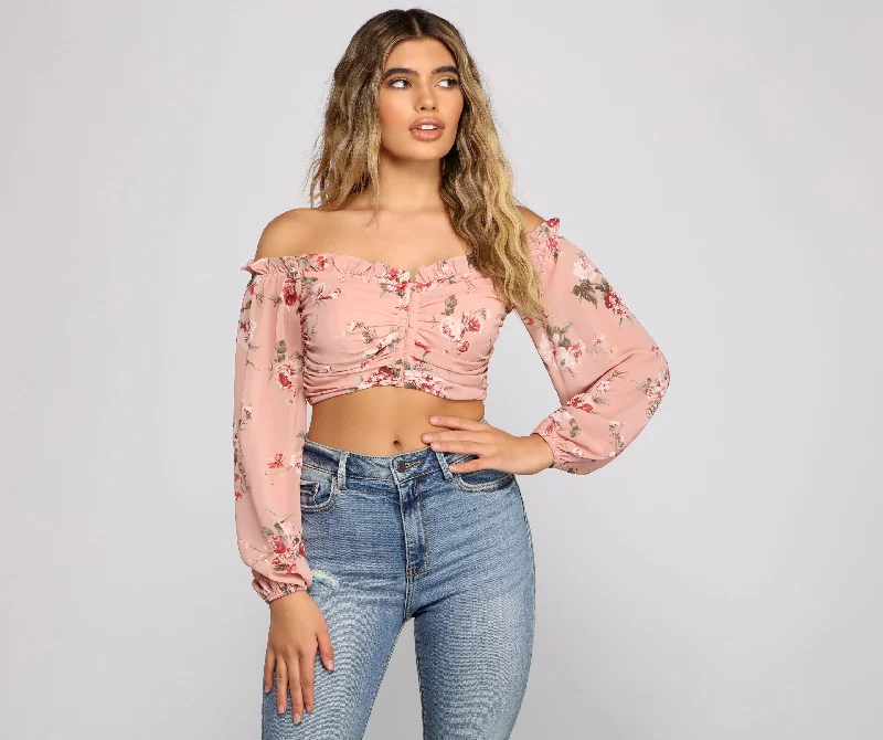 Effortless Style Floral Crop Top