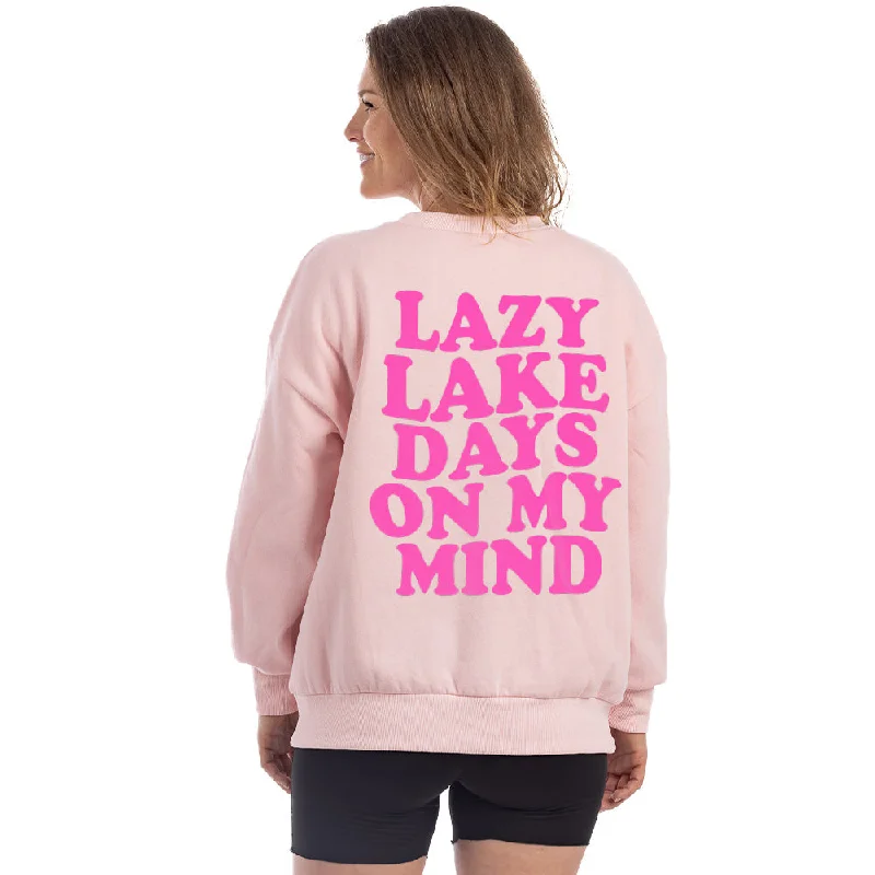 Lazy Lake Days On My Mind Graphic Sweatshirt