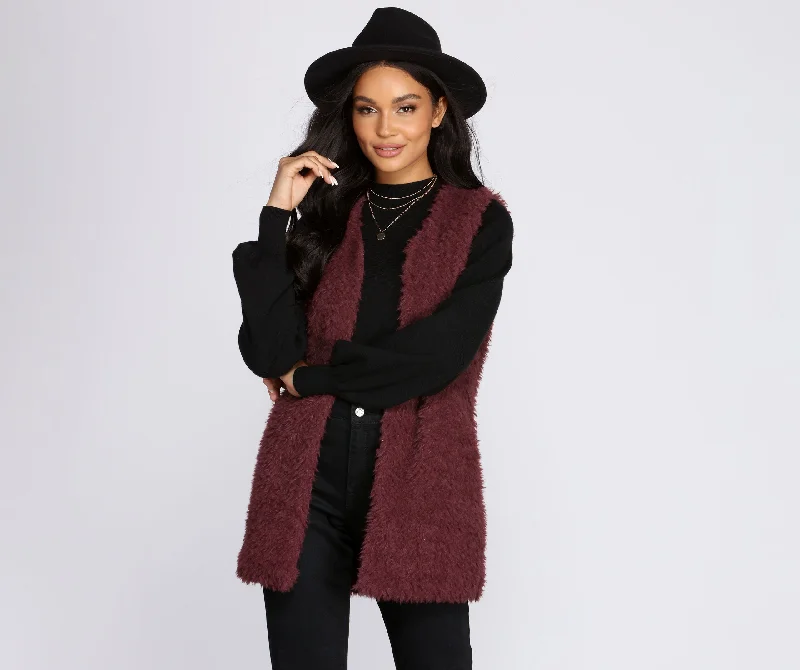 Pretty And Posh Faux Fur Vest