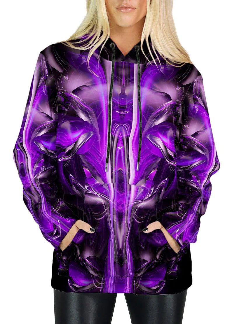 Purple Alien Unisex Twin Velvet Hoodie