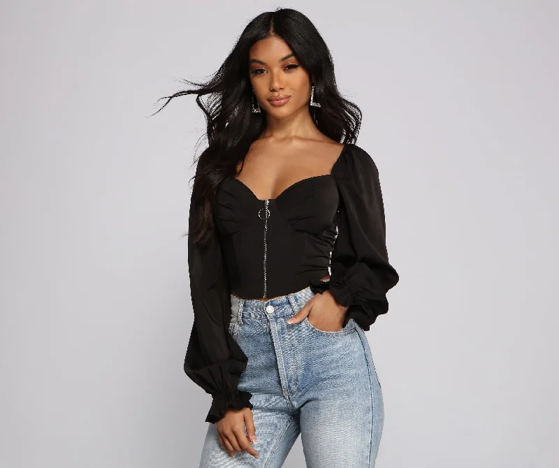 Sultry Stunner Corset Crop Top