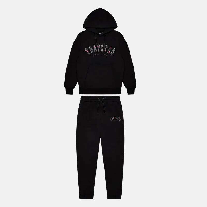 Trapstar Arched Irongate Tracksuit - Black / Pink Camo