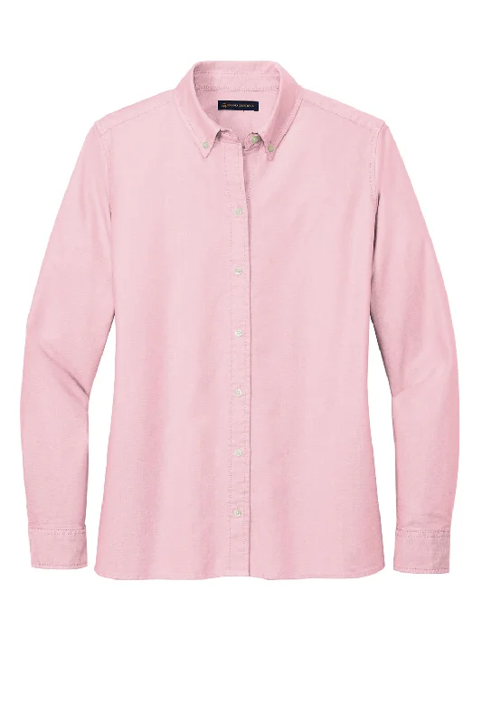 Brooks Brothers Womens Casual Oxford Long Sleeve Button Down Shirt - Soft Pink