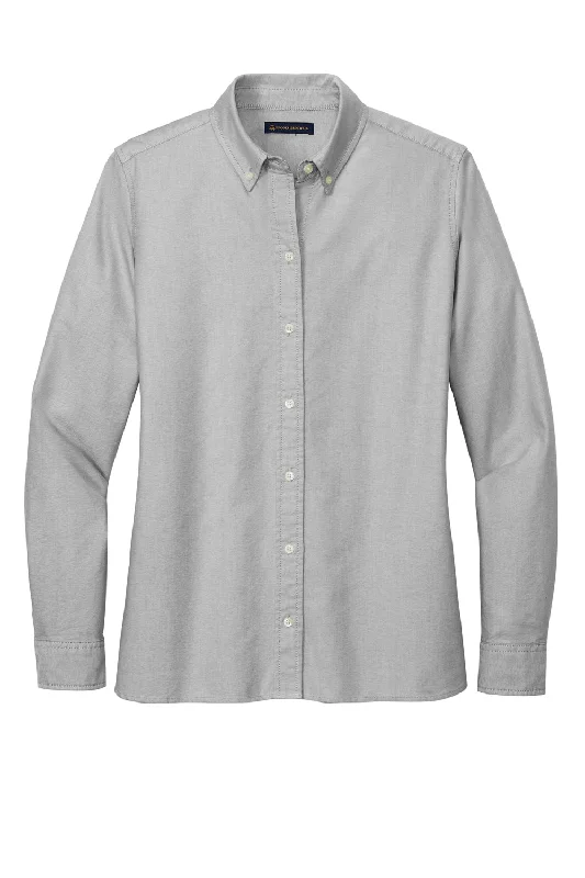 Brooks Brothers Womens Casual Oxford Long Sleeve Button Down Shirt - Windsor Grey