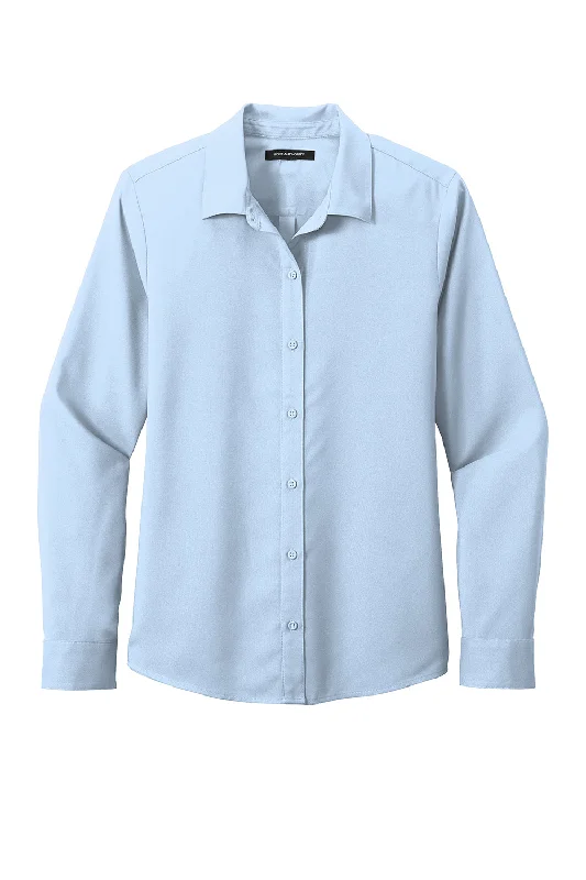 Port Authority Womens Performance Moisture Wicking Long Sleeve Button Down Shirt - Cloud Blue