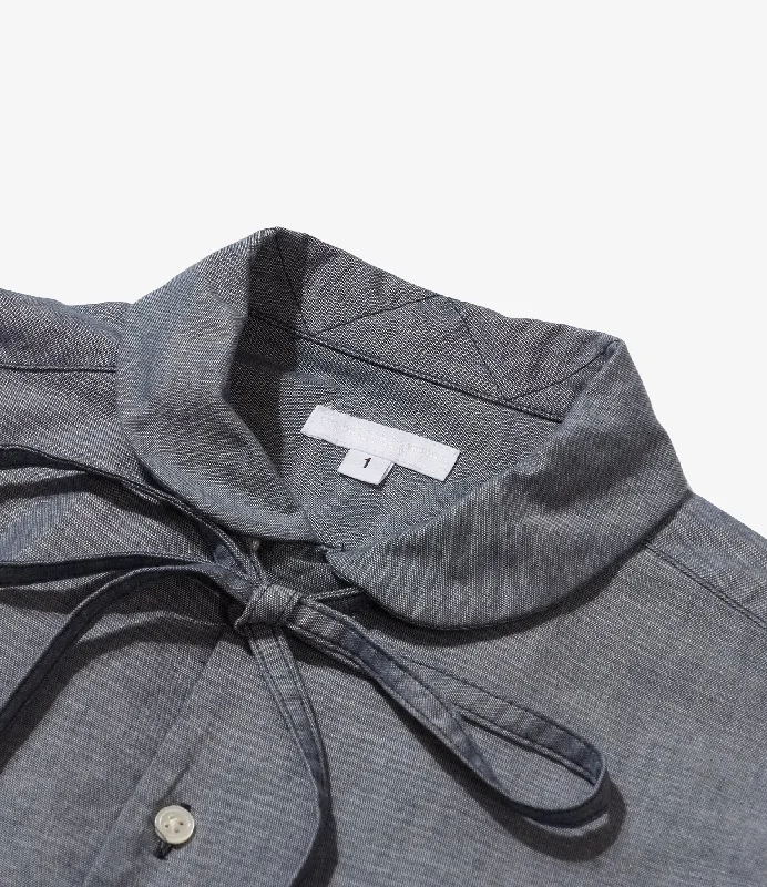 Engineered Garments Rounded Collar Grey Chambray Shirt